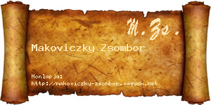 Makoviczky Zsombor névjegykártya